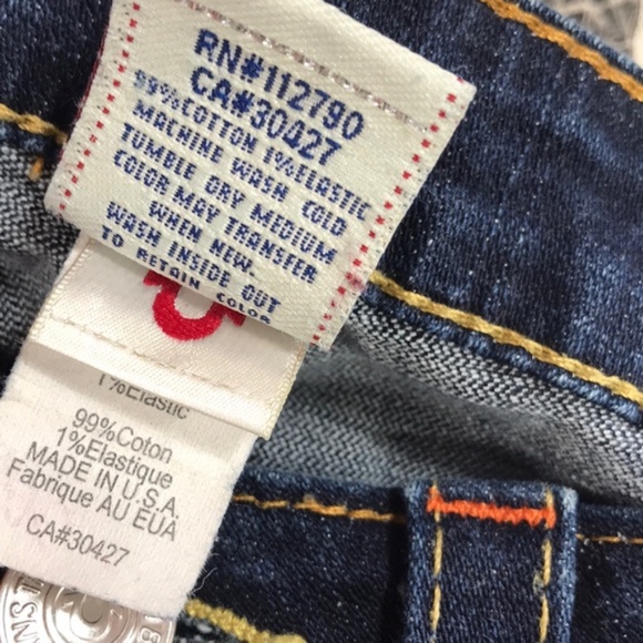 True Religion Joey Twist Flare Leg Dark Jeans - Picture 2 of 11